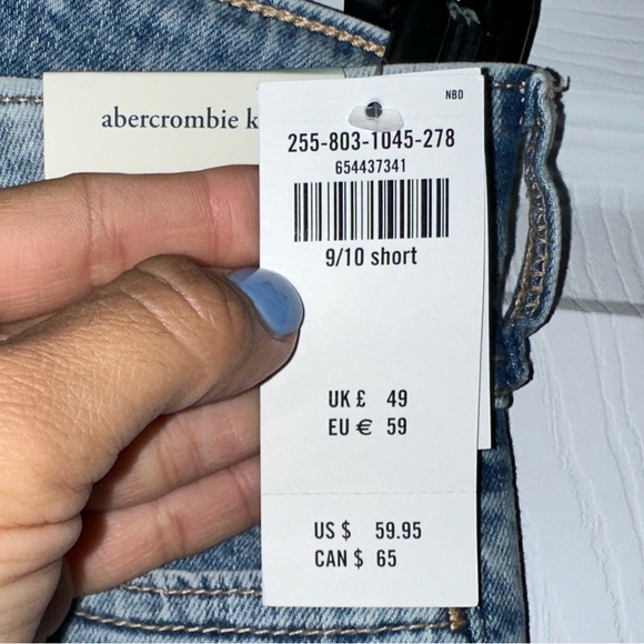 Abercrombie Kids Size wide leg high-rise jeans, size 9/10 short - Picture 8 of 8